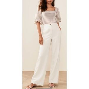 NWT Ann Taylor Wide Leg White Pants